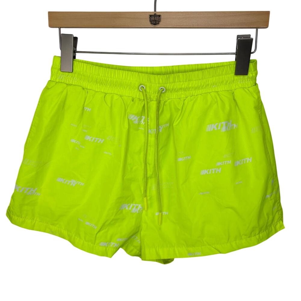 Kith Neon Green Mesh Lined Shorts - Men's Size Small